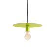 12" Ellington, 380-Chartreuse, CSB-Black Cloth Cord, Shown with Nostalgic Edison 40W Victorian Bulb