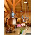 Fargo Pendant, 995-Natural Raw Copper, Cup in 975-Galvanized, Arms with Paddle Switch, CSBW-Black & White Cloth Cord | Photo Courtesy of Tilted Barn Brewery & Apex Lighting