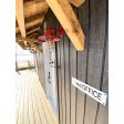 Industrial Guard Sconce, 400-Barn Red, Warehouse Shade, CGG-Standard Cast Guard, 975-Galvanized, CLR-Clear Glass (Shown With Our Porcelain Enamel "Office" Sign