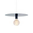 16" Ellington, 705-Navy, CSW-White Cloth Cord, Shown with Nostalgic Edison 40W G30 Bulb