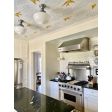Primary Schoolhouse Semi-Flush Mount Light, 975-Galvanized, Large Opaque Glass | Photo Courtesy of Hill House Design