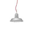 12" The Original™ Studio Light, 975-Galvanized, Acrylic Diffuser, CSR-Red Cloth Cord