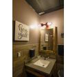 Atomic Topless Double Industrial Guard Sconce, 400-Barn Red, CGG-Standard Cast Guard, CLR-Clear Glass