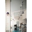 Streamline Industrial Guard Sconce, 710-Cobalt Blue (Paint to Match Porcelain), Flared Shade, CGG-Standard Cast Guard, CLR-Clear Glass (Also Shown: Sydney Stem Mount Pendants)