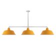 Bomber 3-Light, 570-Sunflower, 24" Arms, Mounting in 980-Brushed Aluminum