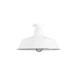 15" Bomber Nautical LED, 250-Porcelain White, Wire Guard, 100-Black, RIB-Ribbed Glass