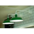 24" The Original™ LED, Custom Green Finish, G6 Gooseneck Arm, 200-White, Decorative Backing Plate Cover