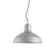 14" Dino Studio Light, 975-Galvanized, CSBG-Black & Gold Cloth Cord