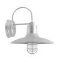 16" Dominion Sconce, 975-Galvanized, CGG-Standard Cast Guard, FST-Frosted Glass