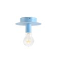 8" Ellington Flush Mount, 715-Delphite, Shown with Nostalgic Edison-Style Victorian 25 Watt Light Bulb