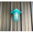 Industrial Static Sconce, 390-Teal, FS-Flared Shade, CGG-Cast Guard, 390-Teal, CLR-Clear Glass