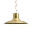 16" Dominion LED, 997-Natural Raw Brass, Mounting in 200-White, CSGW-Gold & White Cloth Cord