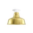 10" Esso, 997-Natural Raw Brass, Mounting in 200-White