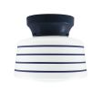 Kao Drum Schoolhouse Flush Mount, 705-Navy, Opaque Glass, Four Painted Band