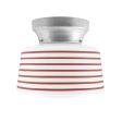Kao Drum Schoolhouse Flush Mount, 975-Galvanized, Seven Painted Band, 400-Barn Red