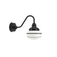Primary LED Schoolhouse Gosoeneck, 100-Black, Small Opaque Glass, Triple Painted Band, 100-Black