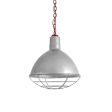 14" Wilcox LED, 975-Galvanized, Mounting in 400-Barn Red, Wire Cage,975-Galvanized, CSBW-Black & White Cloth Cord