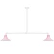 Aero 2-Light, 480-Blush Pink, Mounting in 200-White, 18" Arms, Standard Canopy