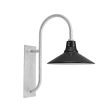 16" Aero, 100-Black, Circle Vents, G19 Gooseneck Arm, 975-Galvanized