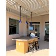 Tuscany Stem Mount, 710-Cobalt Blue, 36" stem, 106-Matte Black | Photo Courtesy of Home Owner