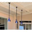 Tuscany Stem Mount, 710-Cobalt Blue, 36" stem, 106-Matte Black | Photo Courtesy of Home Owner