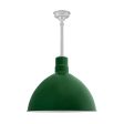 24" Wilcox LED, 307-Emerald Green, Mounting in 975-Galvanized, Hang Straight Canopy