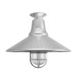 16" Aero Nautical LED, 975-Galvanized, CGG-Standard Cast Guard, RIB-Ribbed Glass