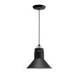 Canal Pendant Light, 105-Textured Black, CSB-Black Cloth Cord