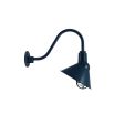 12" Fire Chief Nautical LED, 705-Navy, CGG-Standard Cast Guard, CLR-Clear Glass, G11 Gooseneck Arm