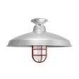 16" Marathon, 975-Galvanized, CGG-Standard Cast Guard, 400-Barn Red, FST-Frosted Glass