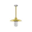12" Marathon Nautical LED, 997-Natural Raw Brass, CGG-Standard Cast Guard, 975-Galvanized, RIB-Ribbed Glass