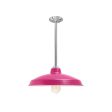 16" Marathon, 490-Magenta, Mounting in 980-Brushed Aluminum, Shown with Nostalgic Edison-Style 1890 Era Bulb