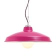 16" Marathon, 490-Magenta, CSBP-Black & Pink Cloth Cord, Shown with Porcelain III LED Tala Lamp