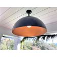 20" Loma, 705-Navy Exterior, 6" stem, 940-Painted Aged Copper Interior | Photo Courtesy of Homeowner