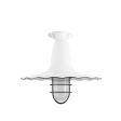 14" Seaside Nautical LED, 250-Porcelain White, WGG-Wire Guard, 100-Black, FST-Frosted Glass