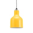 Tuscany Pendant Light, 500-Buttery Yellow, TBW-Black & White Cotton Twist Cord