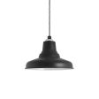 12" Union LED, 805-Charcoal Granite, CSBW-Black & White Cloth Cord