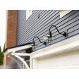 14" Dominion Nautical LED Gooseneck, 150-Black, G11 Arm, CGG- Standard Cast Guard, Clear Glass, Decorative Backing Plate | Photo Courtesy of LDD Interiors