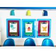 Egg Wall Sconce, Exteriors in 700-Royal Blue, 390-Teal, 380-Chartreuse, Interior in 200-White, 8" projection | Photo Courtesy of Project Playrooms