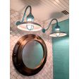 14" Brisbane Gooseneck, 390-Teal, G11 Arm, No Cap, Frosted Glass