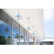 Hang Straight Canopy (Displayed here: 16" Original Stem Mount Pendant, 715-Delphite, 24" Stem, Wire Guard, 975-Galvanized, Clear Glass | Photo Courtesy of Something Blue Photography)