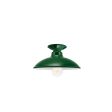 10" Sinclair, 307-Emerald Green, Shown with Nostalgic Edison-Style Victorian 40 Watt Light Bulb
