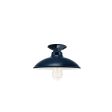 10" Sinclair, 705-Navy, Shown with Nostalgic Edison-Style 1910 Era 40 Watt Light Bulb
