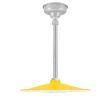 15" Conoco LED, 500-Buttery Yellow, Mounting in 975-Galvanized, Hang Straight Canopy, Flat Lens