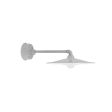 15" Conoco LED, 800-Industrial Grey, G1 Straight Arm, Flat Lens