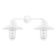 Double Market Industrial Guard Sconce, 200-White, Warehouse Shade, WGG-Wire Guard, RIB-Ribbed Glass