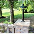13" Bomber LED Industrial Guard Post Mount, 300-Dark Green, Ribbed Glass | Photo Courtesy of Homeowner