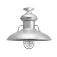 16" Laramie Nautical LED, 975-Galvanized, CGG-Standard Cast Guard, FST-Frosted Glass