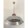 16" Sydney LED, 975-Galvanized, 400-Barn Red, Ribbed Glass, 3000k | Customer Submission