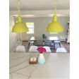 14" Wilcox Chain Hung Pendant, 380-Chartruese, SWH-Standard White Cord | Photo Courtesy of Homeowner